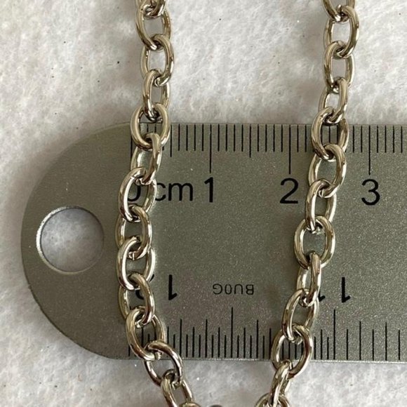 Silver Pave Butterfly charm Bracelet Rolo Toggle - Picture 9 of 10